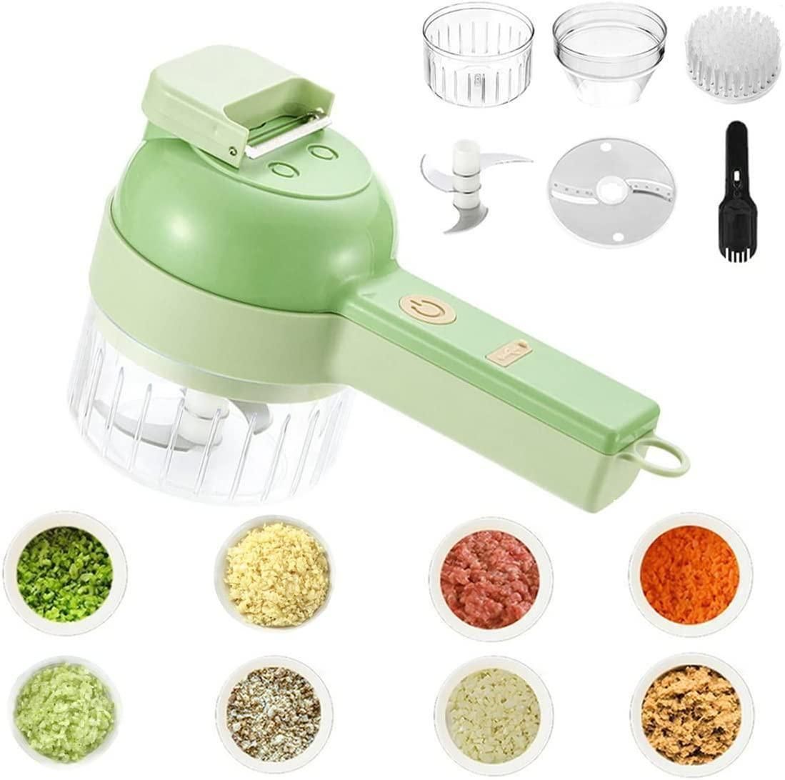 4-in-1 Portable Electric Vegetable Cutter & Chopper