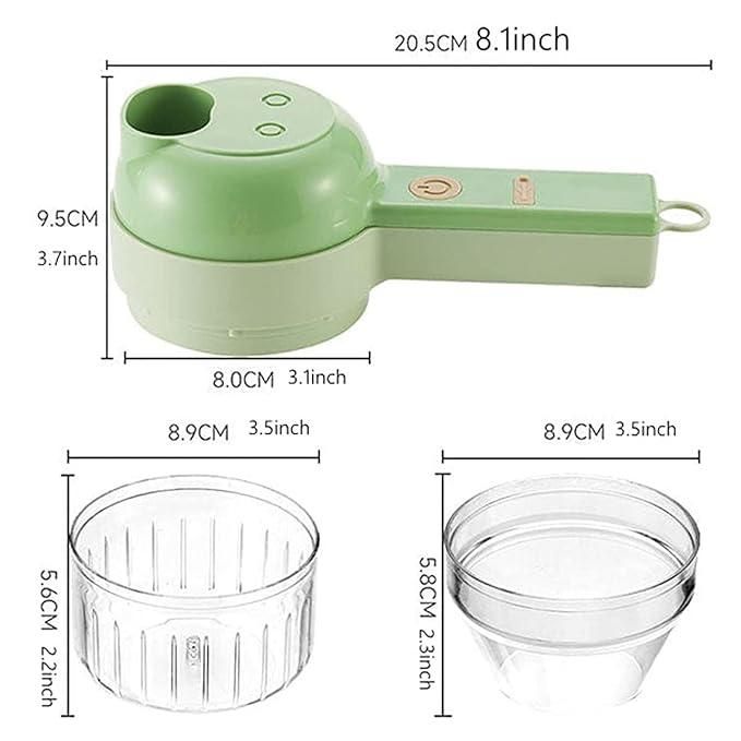 4-in-1 Portable Electric Vegetable Cutter & Chopper