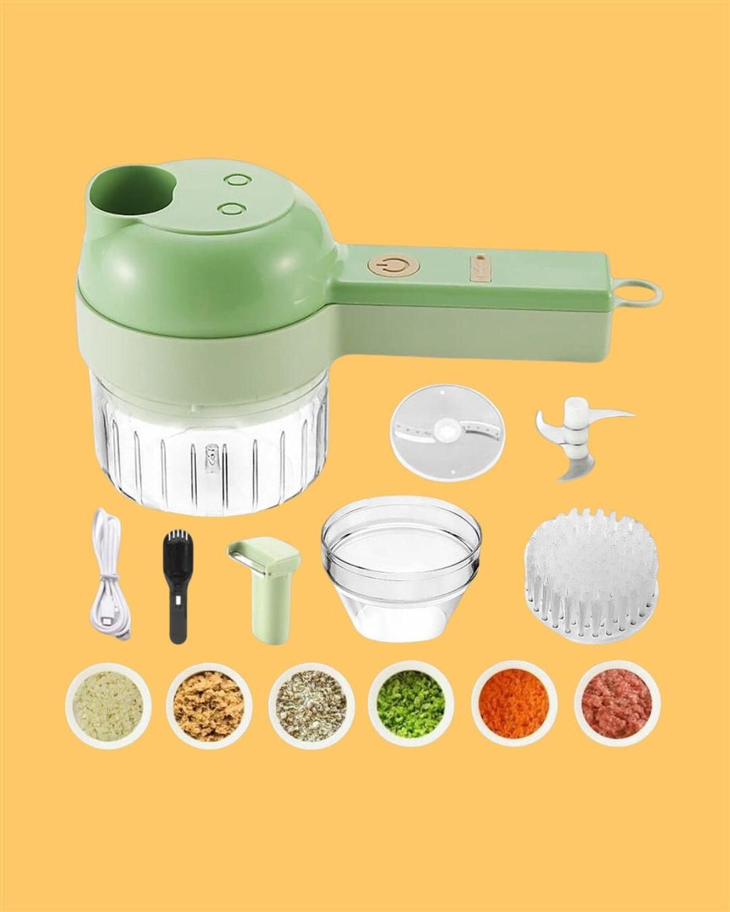 4-in-1 Portable Electric Vegetable Cutter & Chopper