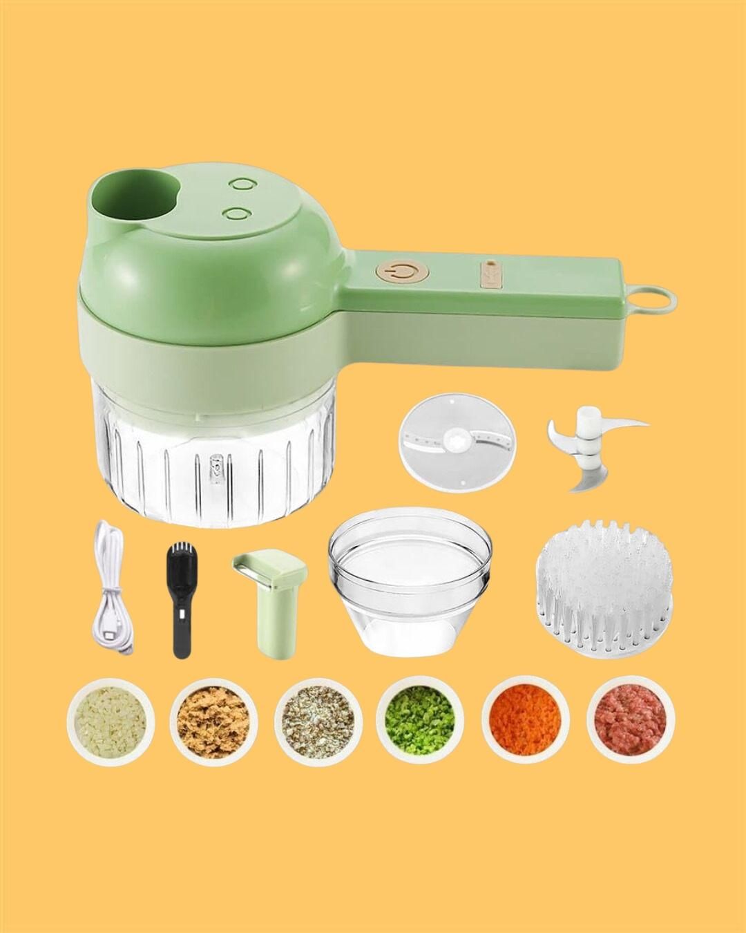 4-in-1 Portable Electric Vegetable Cutter & Chopper