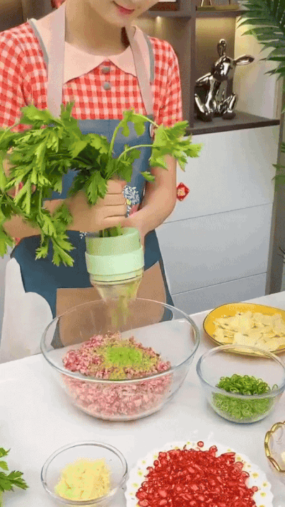 4-in-1 Portable Electric Vegetable Cutter & Chopper